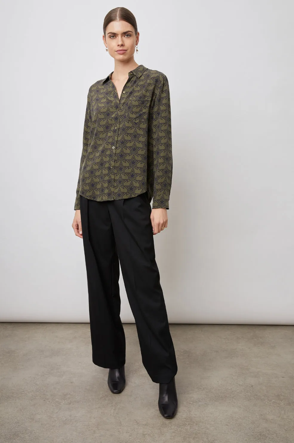 KATE SHIRT - OLIVE STARGAZE sold by Rails product image thumbnail 3