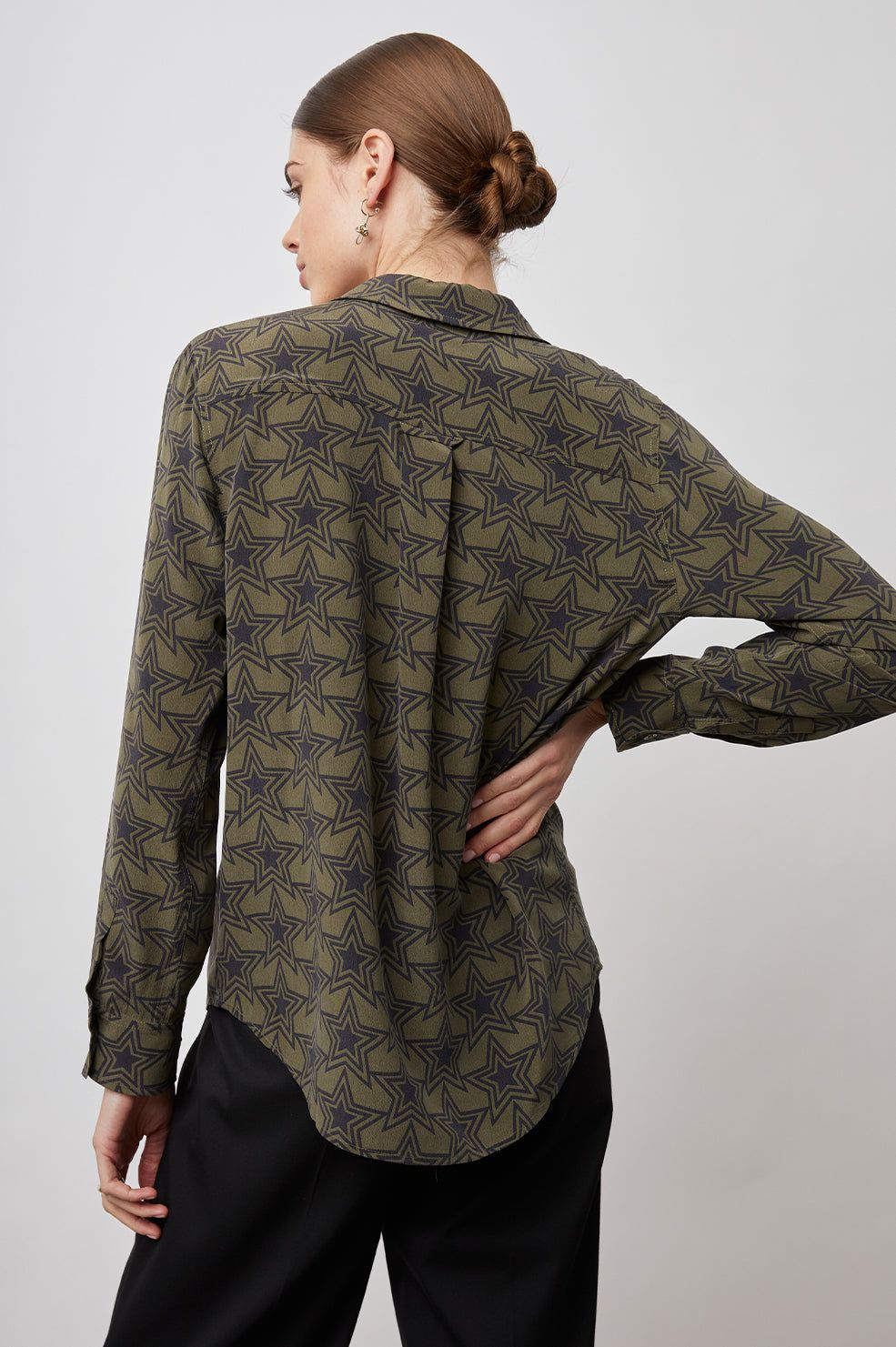 KATE SHIRT - OLIVE STARGAZE sold by Rails product image thumbnail 5