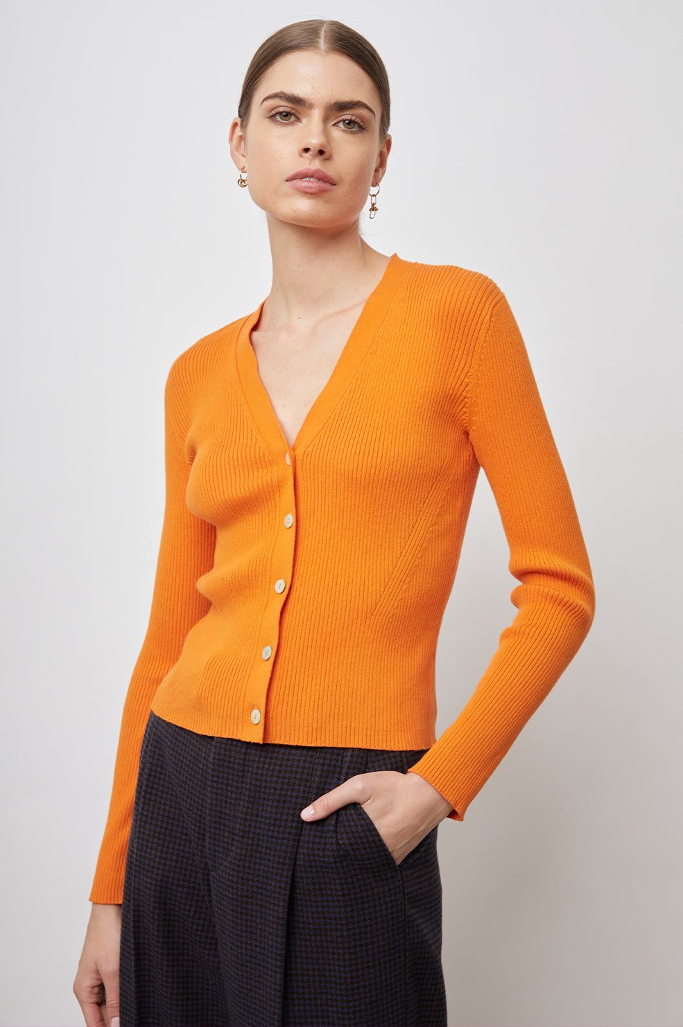 BEAU CARDIGAN - TANGERINE sold by Rails
