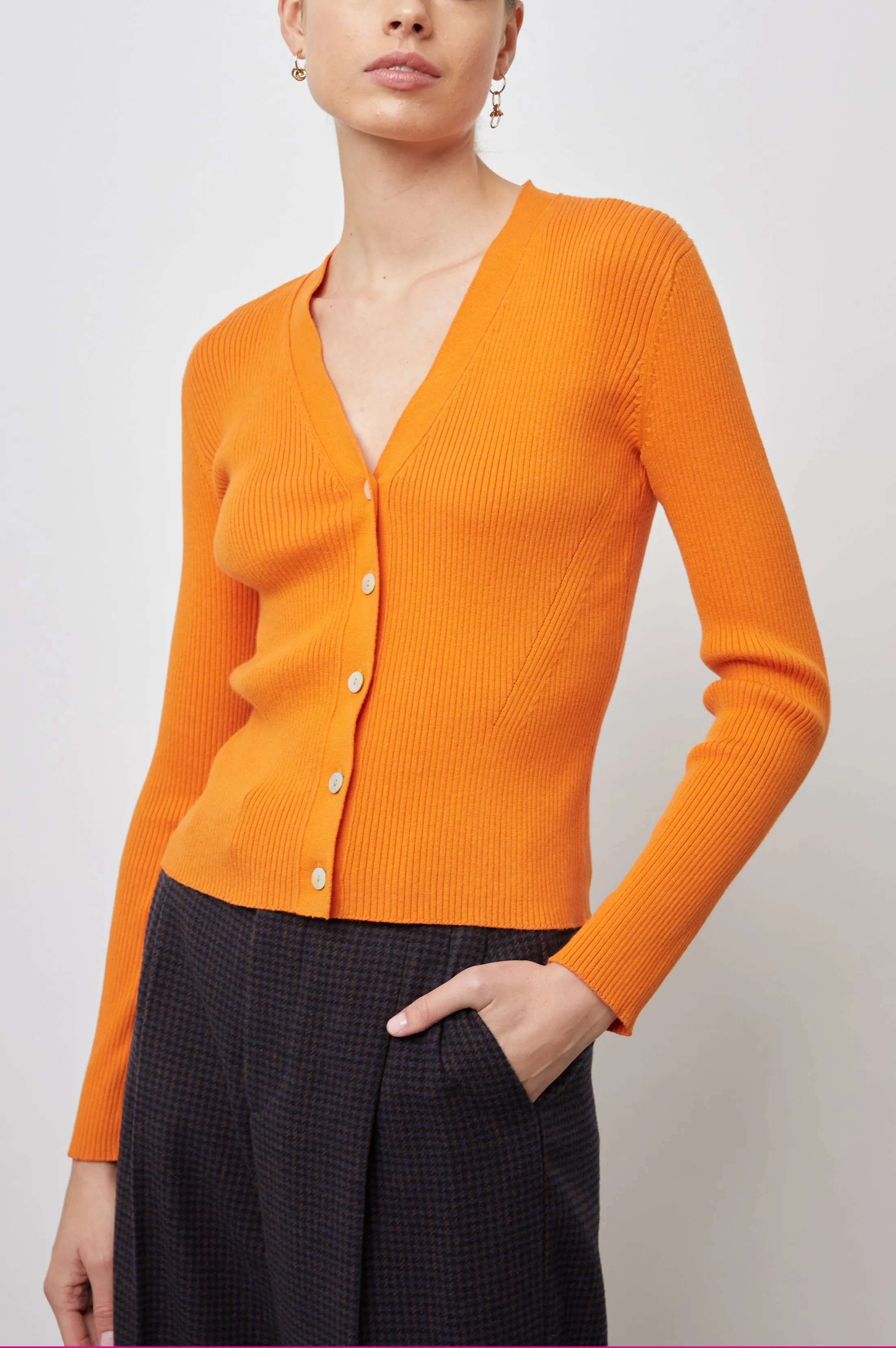 BEAU CARDIGAN - TANGERINE sold by Rails