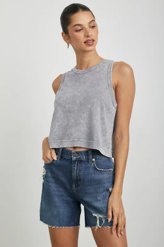 THE BOXY TANK - STEEL ACID WASH sold by Rails