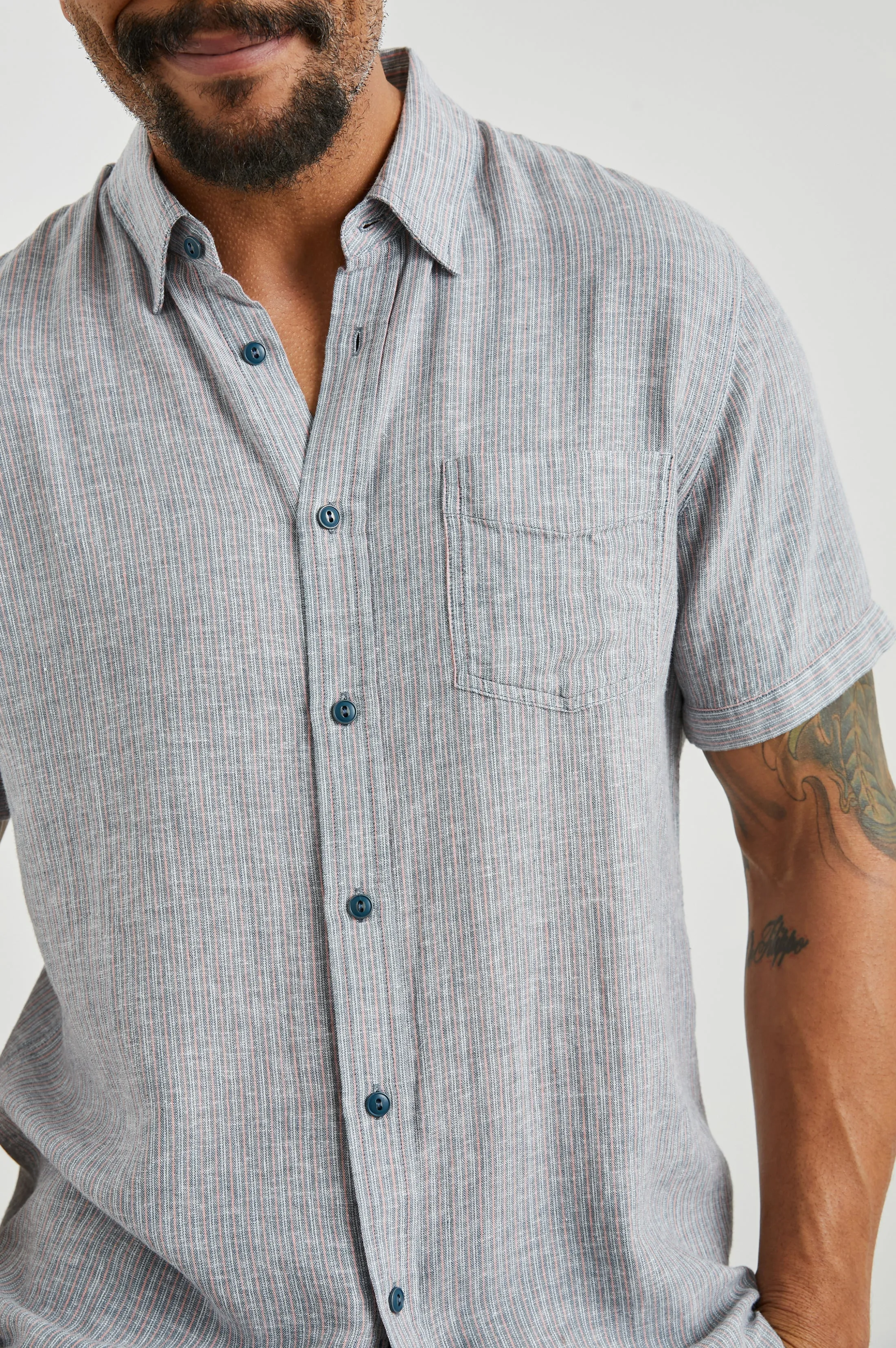 CARSON SHIRT - CHAMBRAY RED STRIPE sold by Rails product image thumbnail 2