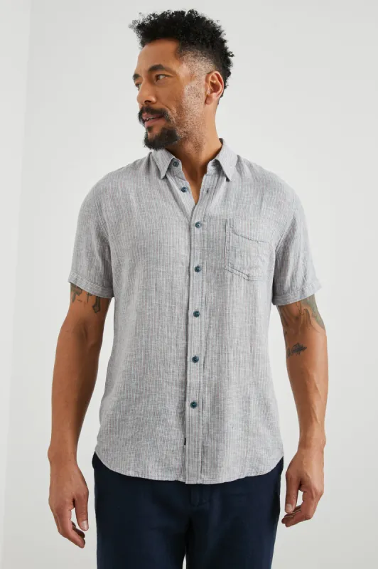 CARSON SHIRT - CHAMBRAY RED STRIPE sold by Rails
