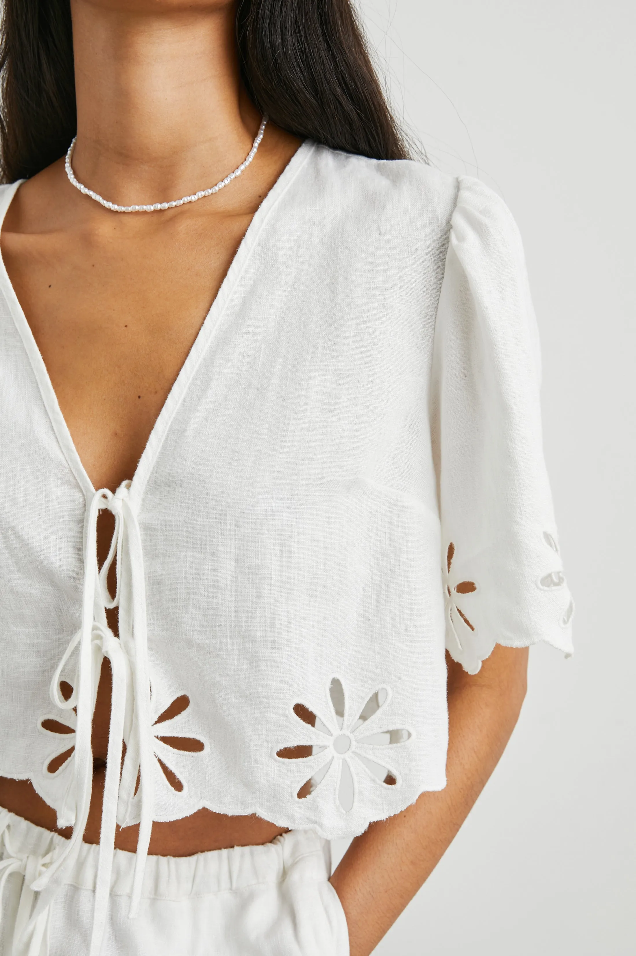 PARI TOP - WHITE EYELET sold by Rails product image thumbnail 3