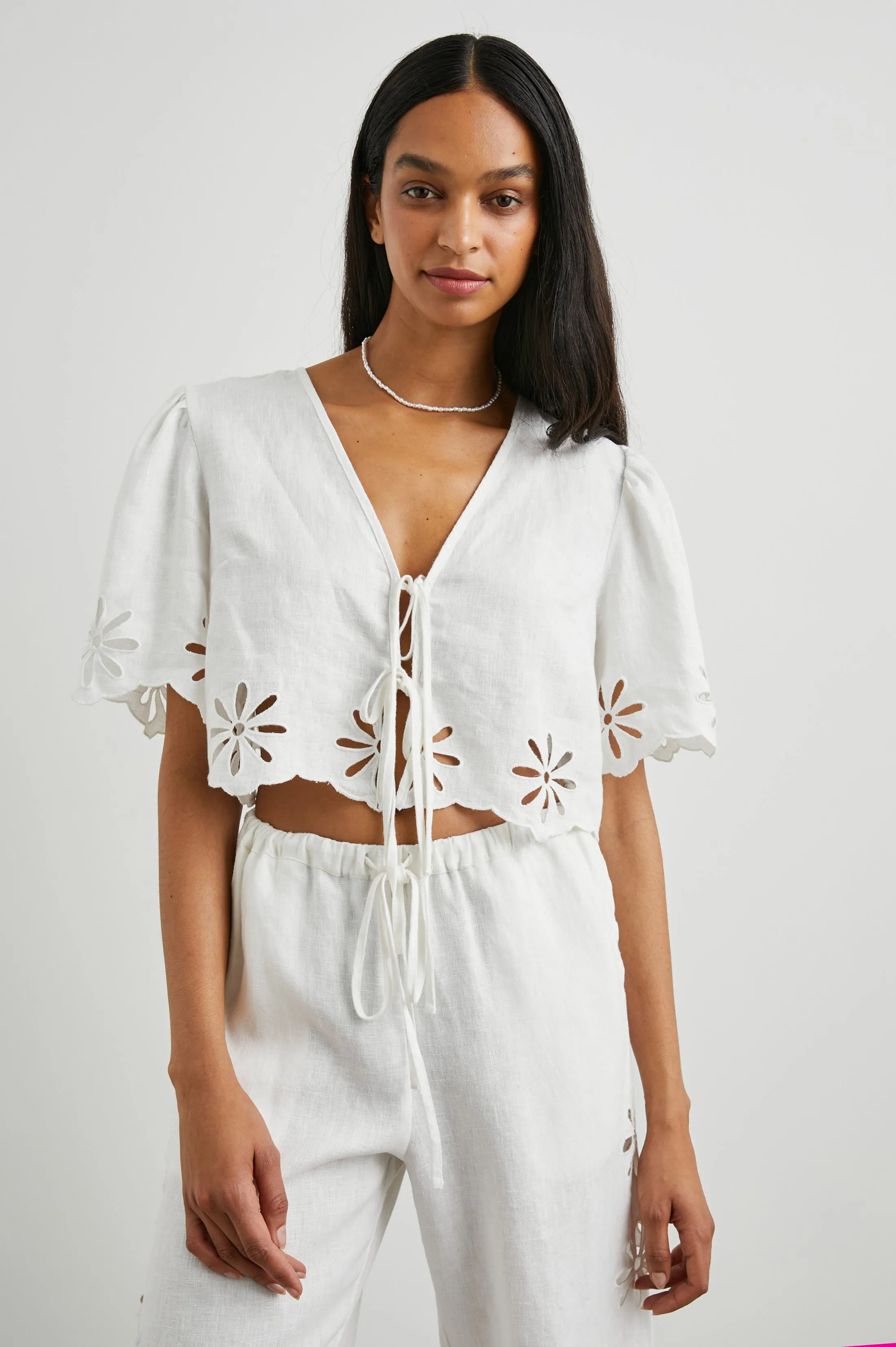 PARI TOP - WHITE EYELET sold by Rails product image thumbnail 2