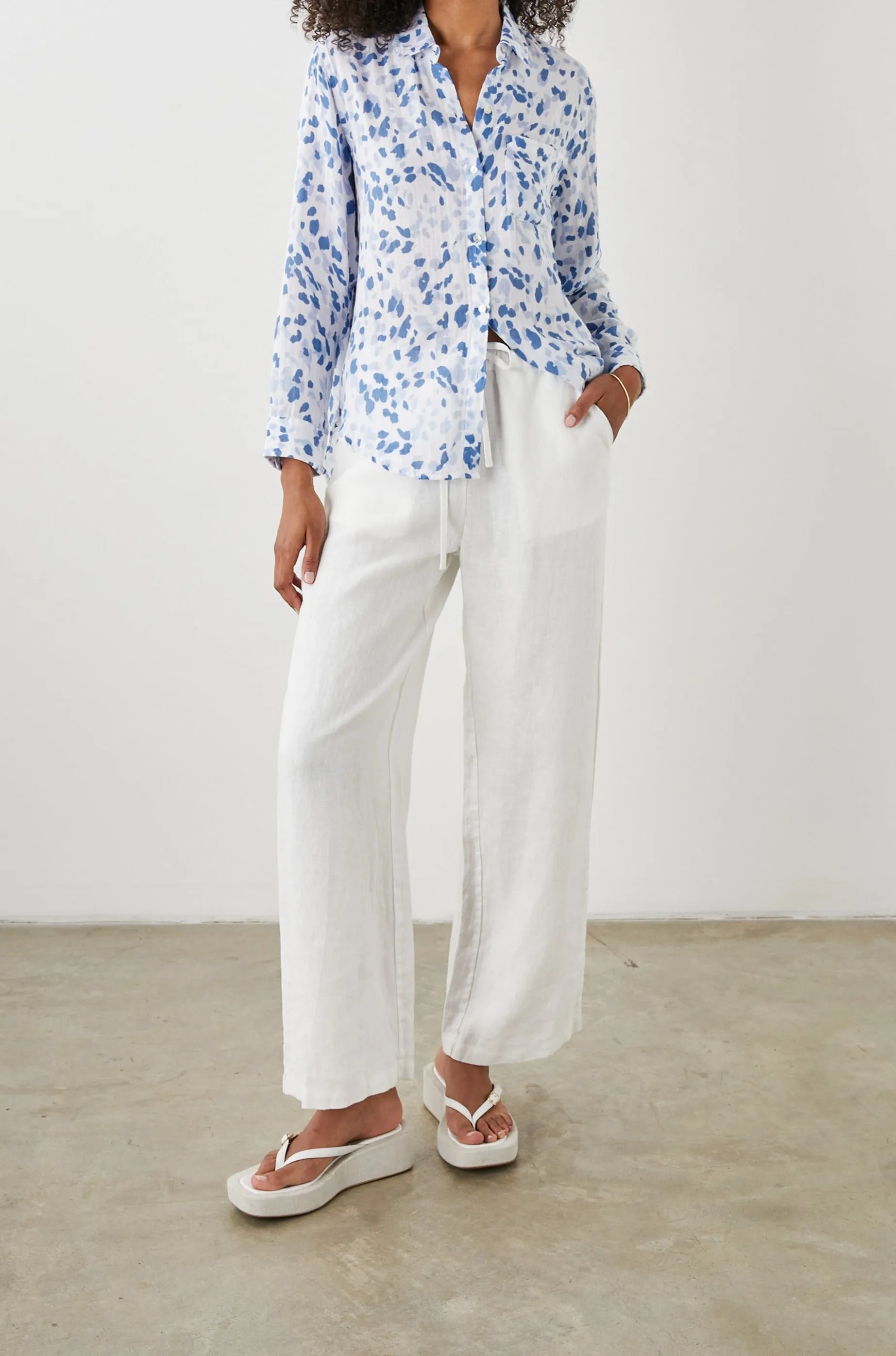 ELLIS SHIRT - BLUE SPOTTED sold by Rails product image thumbnail 3