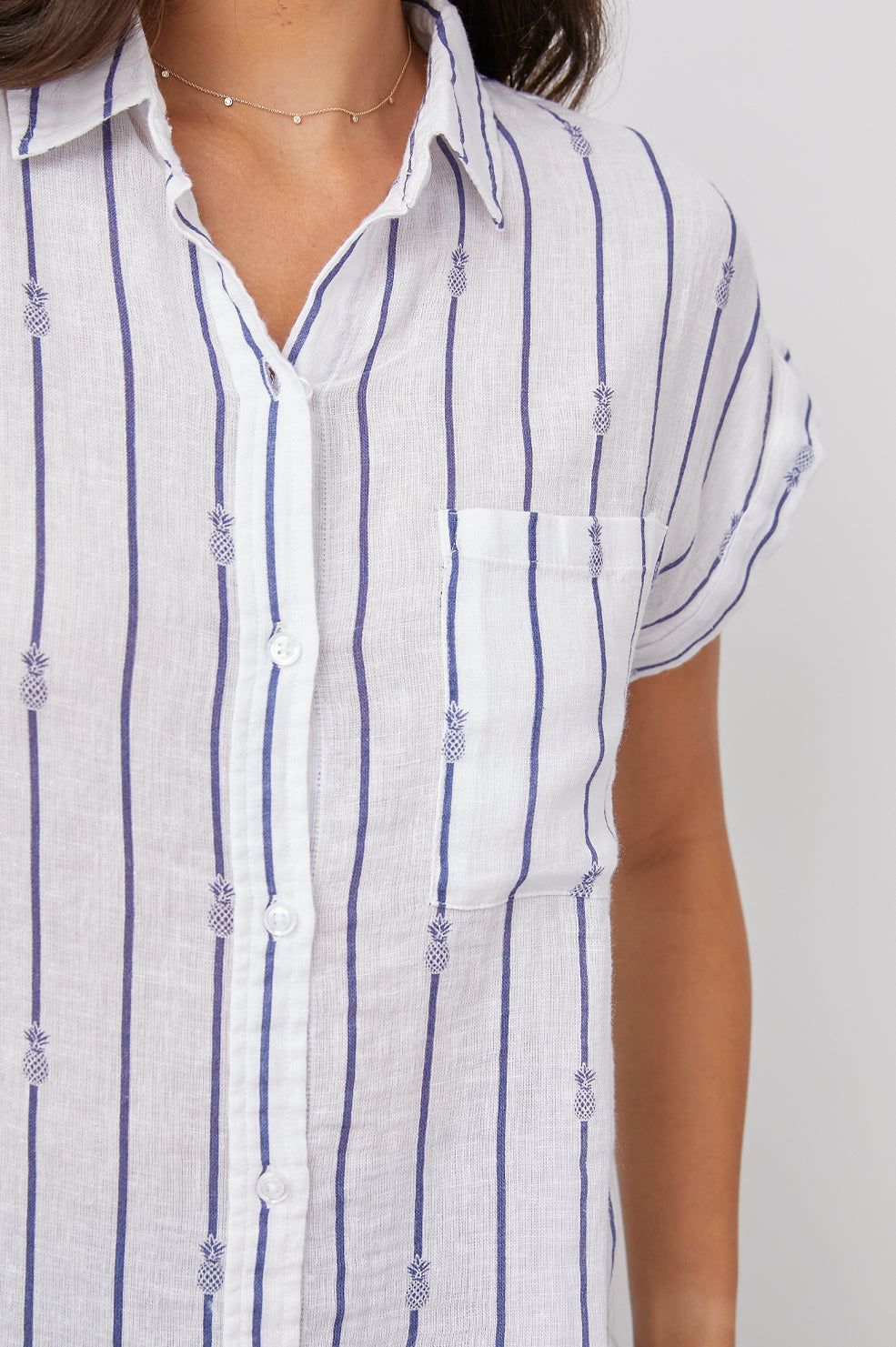 WHITNEY SHIRT - PINEAPPLE STRIPE sold by Rails product image thumbnail 2