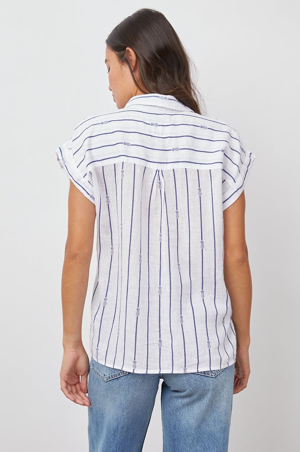 WHITNEY SHIRT - PINEAPPLE STRIPE sold by Rails product image thumbnail 3