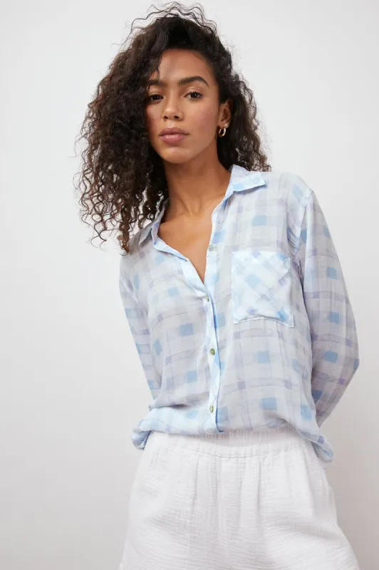 JOSEPHINE SHIRT - BLUE SKY PLAID sold by Rails