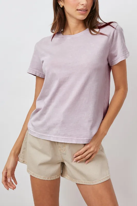 THE CLASSIC CREW T-SHIRT - LAVENDER ACID WASH sold by Rails