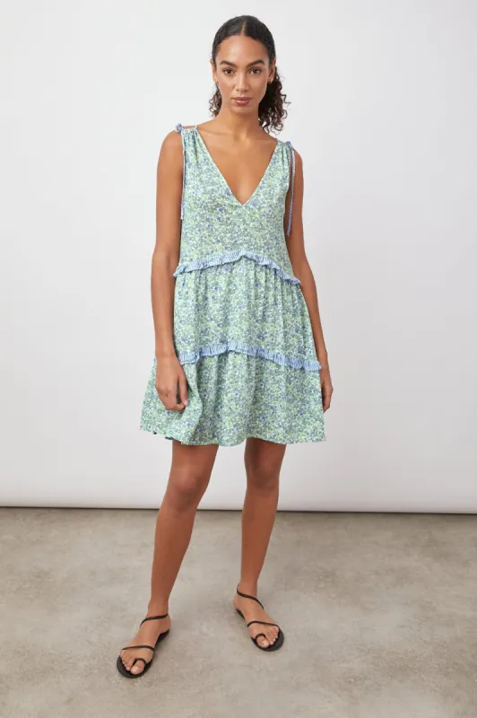JANELLE DRESS - BLUE GREEN WILDFLOWER MIX sold by Rails