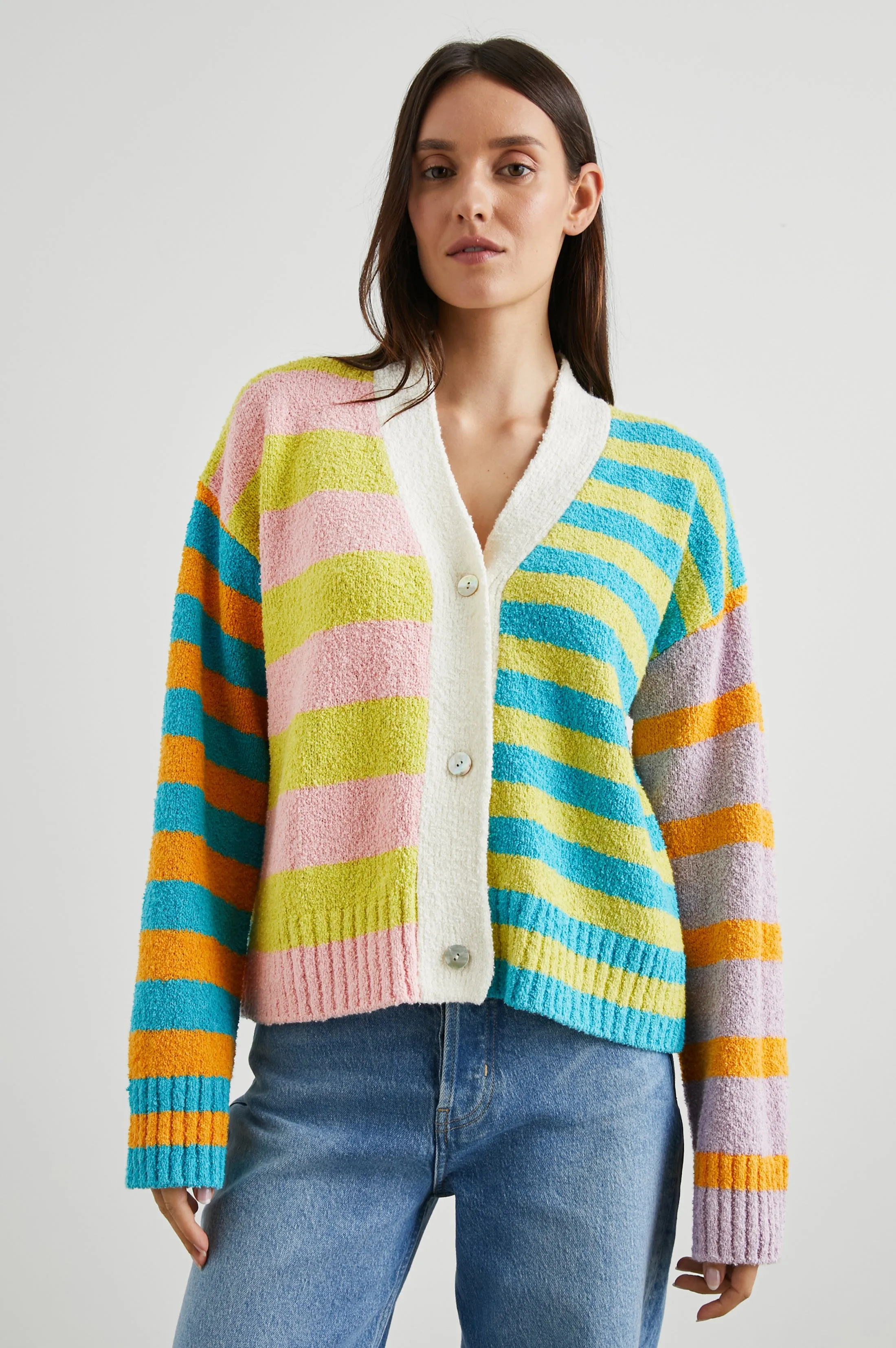 GENEVA CARDIGAN - MIXED STRIPE sold by Rails product image thumbnail 3