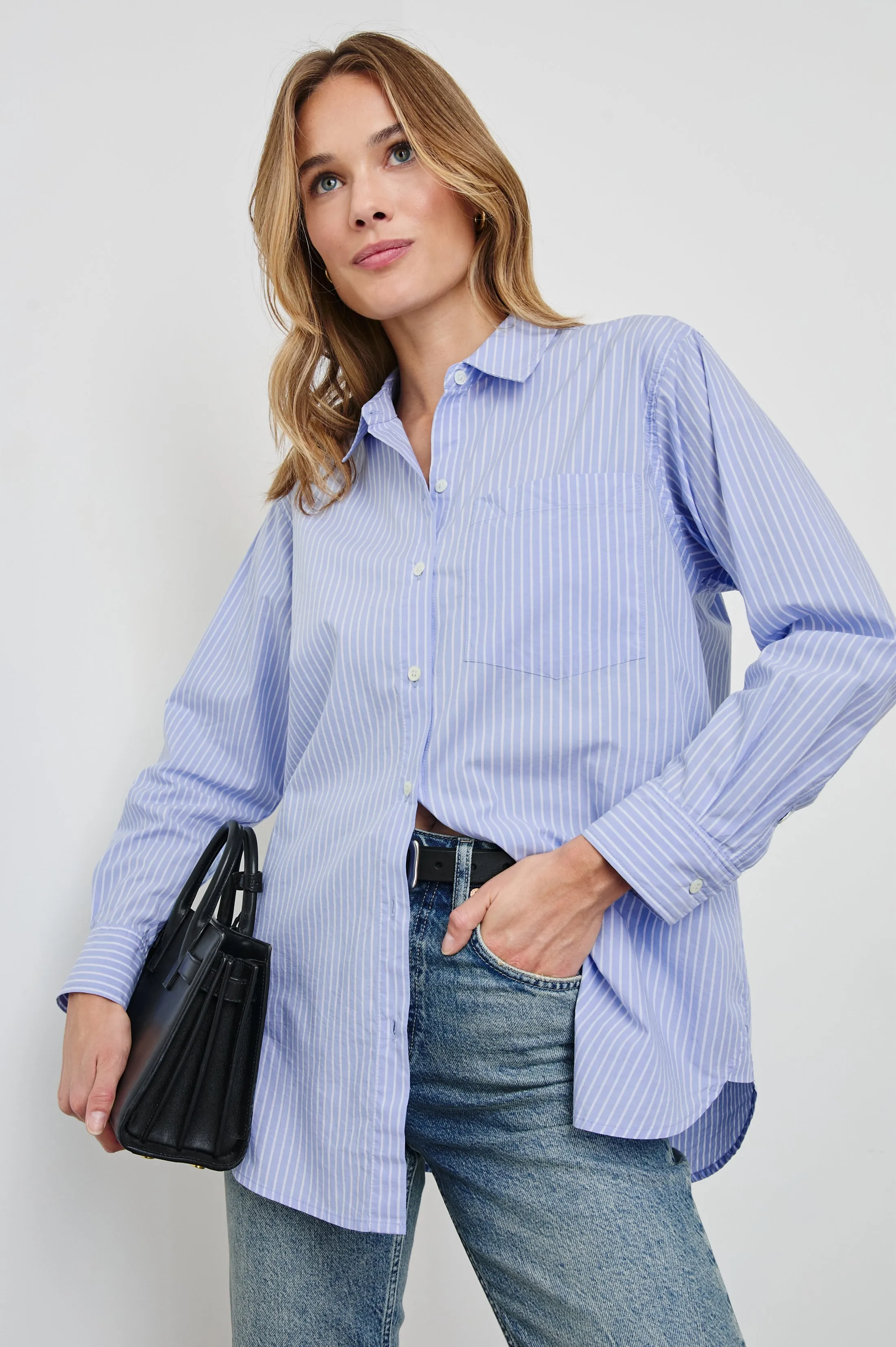 ELSA SHIRT - OXFORD WHITE STRIPE sold by Rails product image thumbnail 2