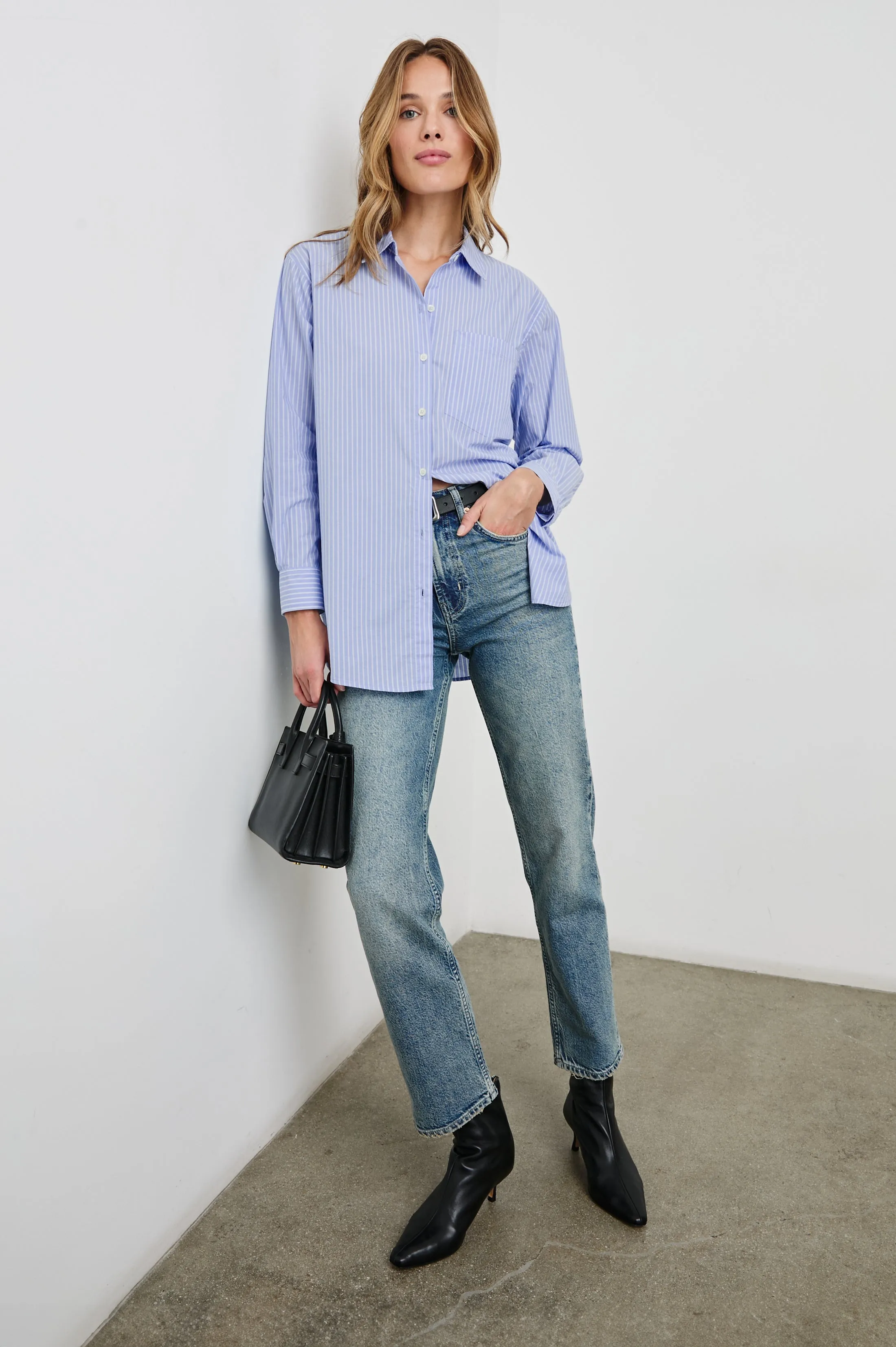 ELSA SHIRT - OXFORD WHITE STRIPE sold by Rails product image thumbnail 4