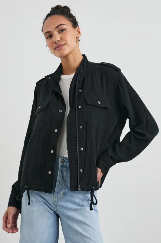 COLLINS JACKET - GAUZE BLACK sold by Rails