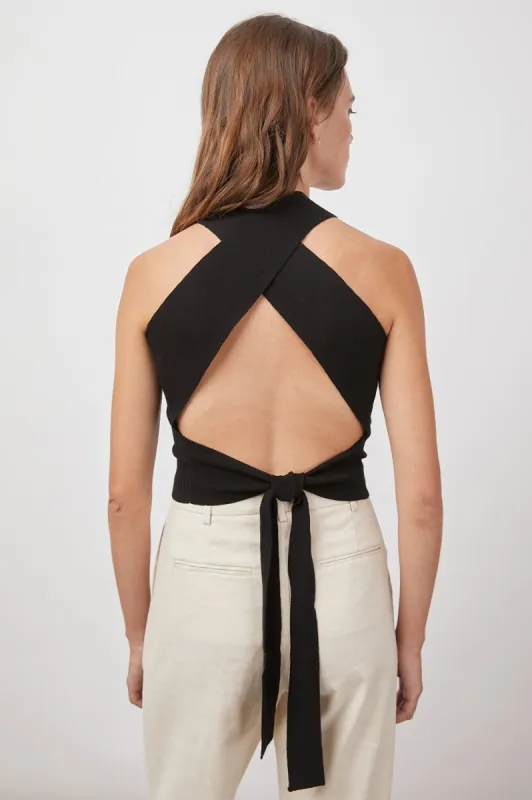 ZORA TOP - BLACK sold by Rails