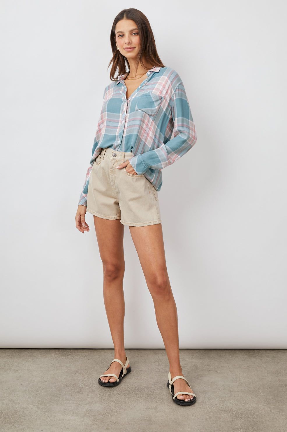 HUNTER SHIRT - AGAVE ROSE SAND sold by Rails product image thumbnail 3