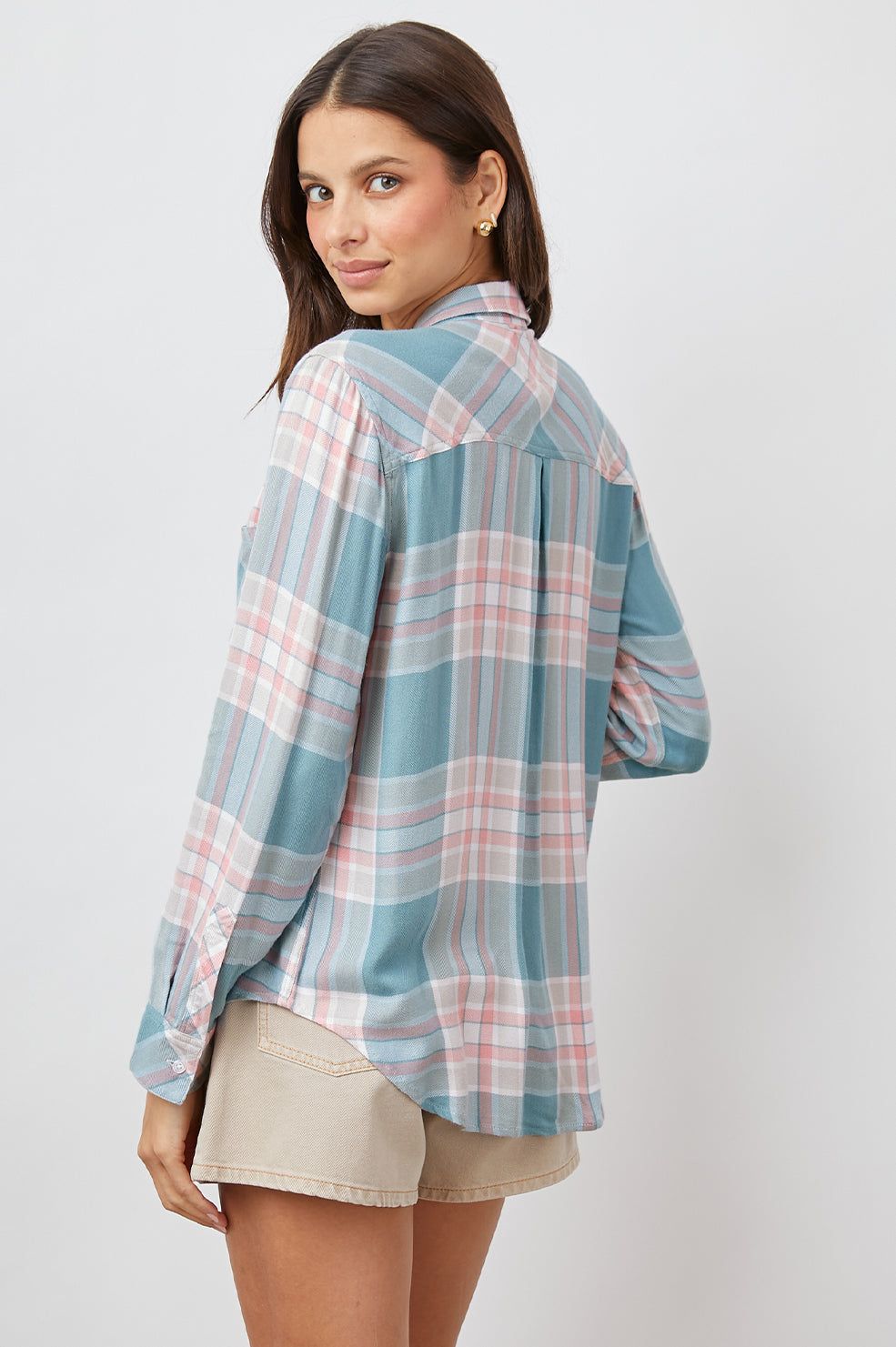 HUNTER SHIRT - AGAVE ROSE SAND sold by Rails product image thumbnail 4