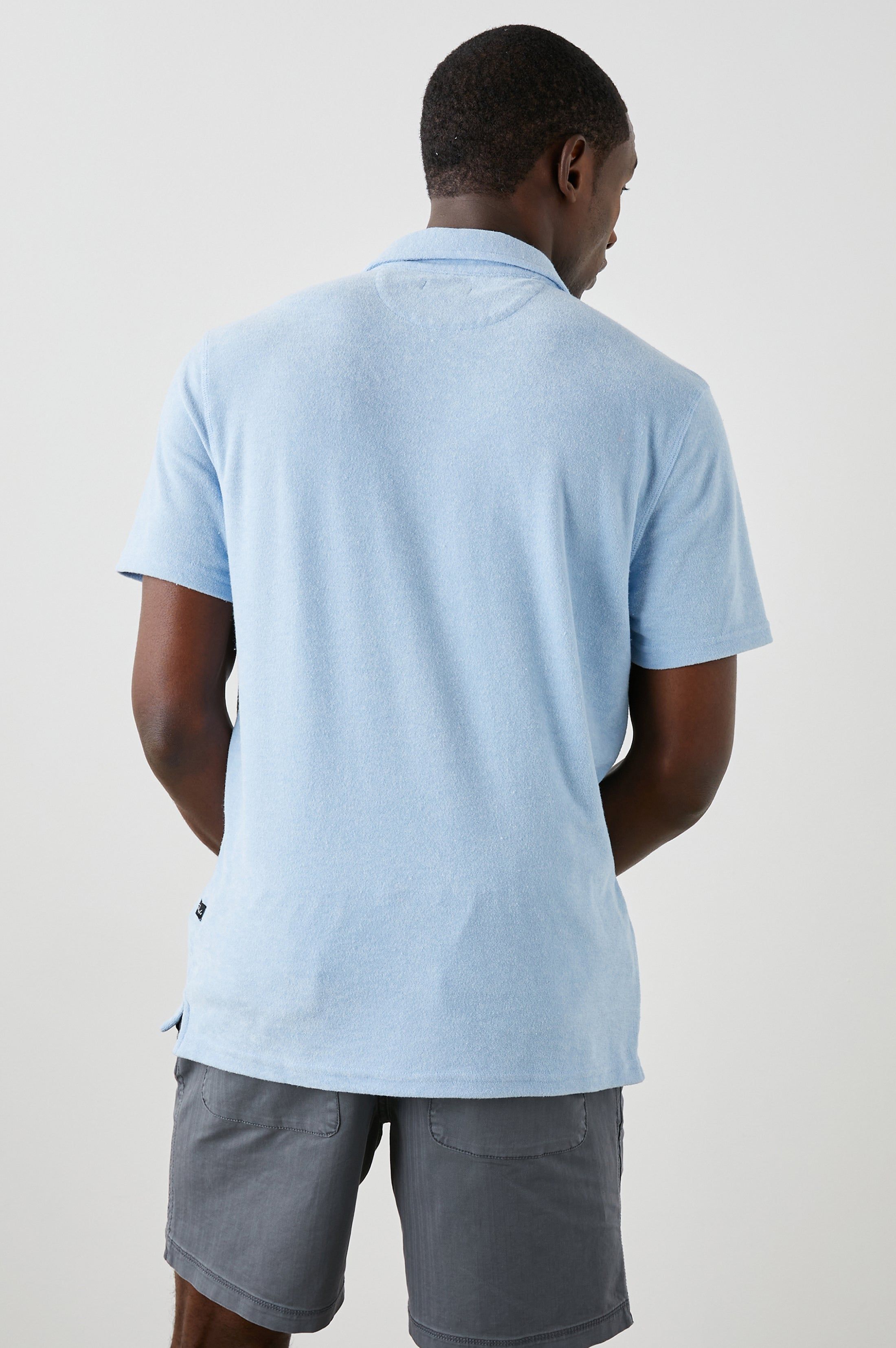 RHEN POLO SHIRT - TERRY CHAMBRAY BLUE sold by Rails product image thumbnail 5