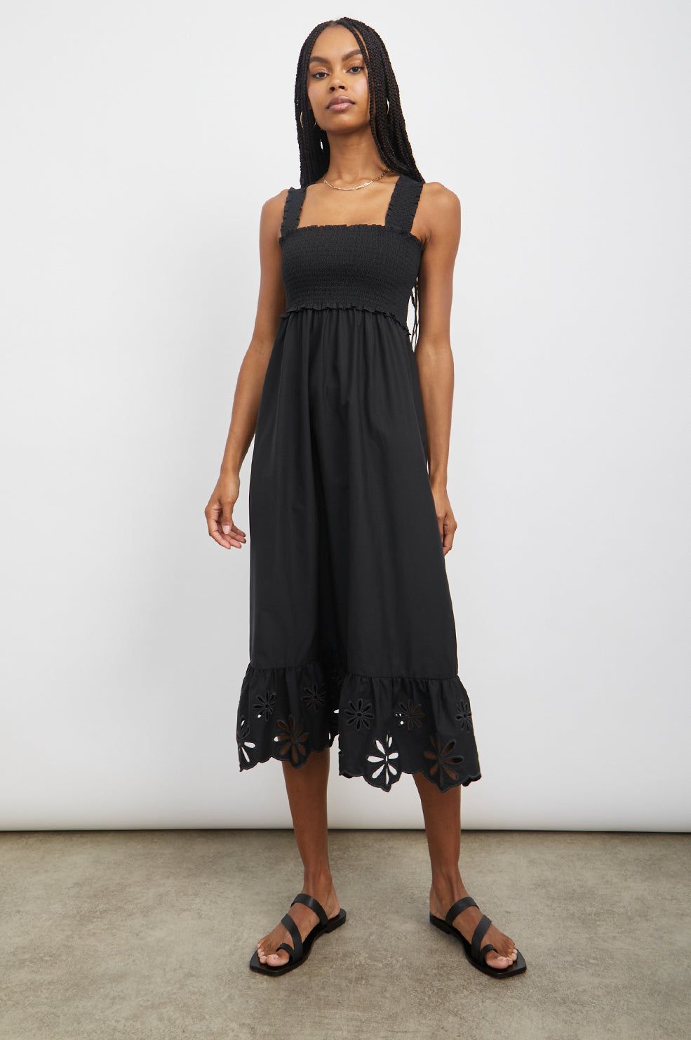 RUMI DRESS - BLACK EYELET sold by Rails
