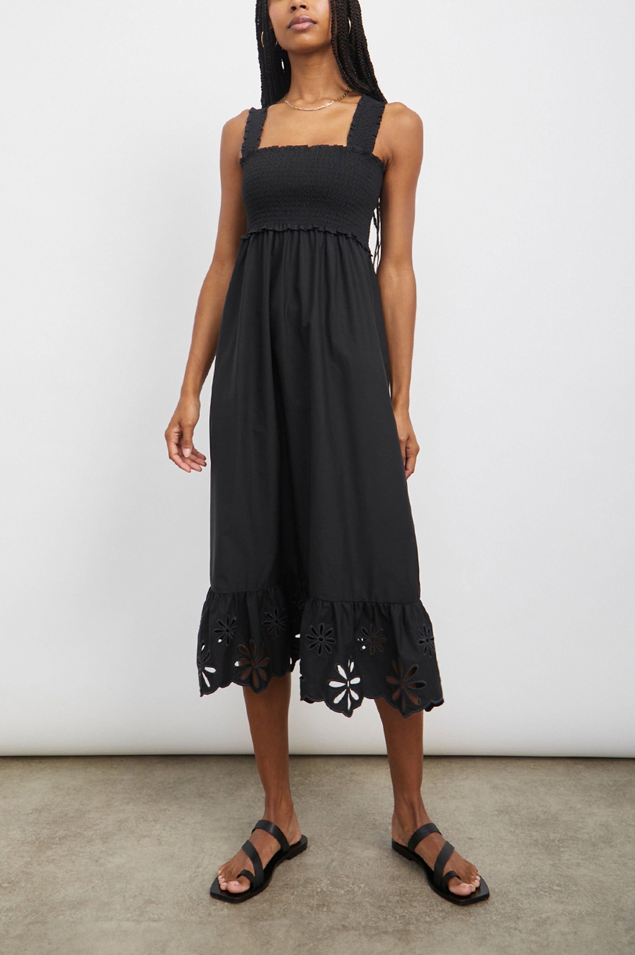 RUMI DRESS - BLACK EYELET sold by Rails