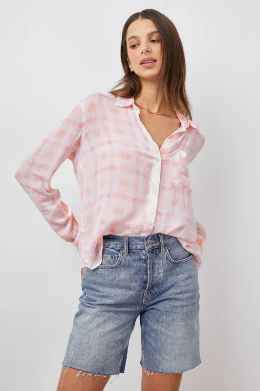 JOSEPHINE SHIRT - PEACH PLAID sold by Rails