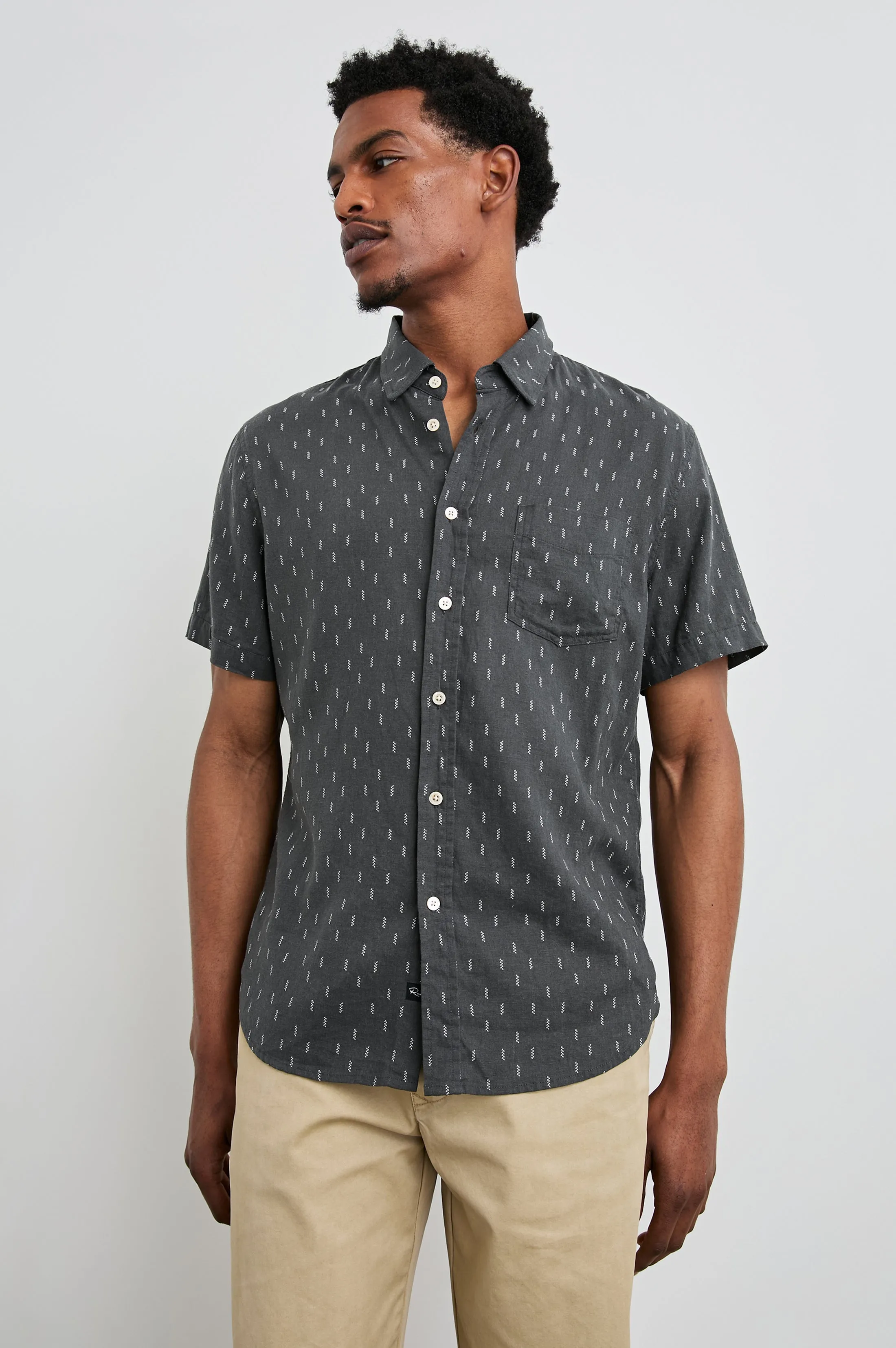 CARSON SHIRT - LOUIS LEAF BLACK sold by Rails product image thumbnail 4