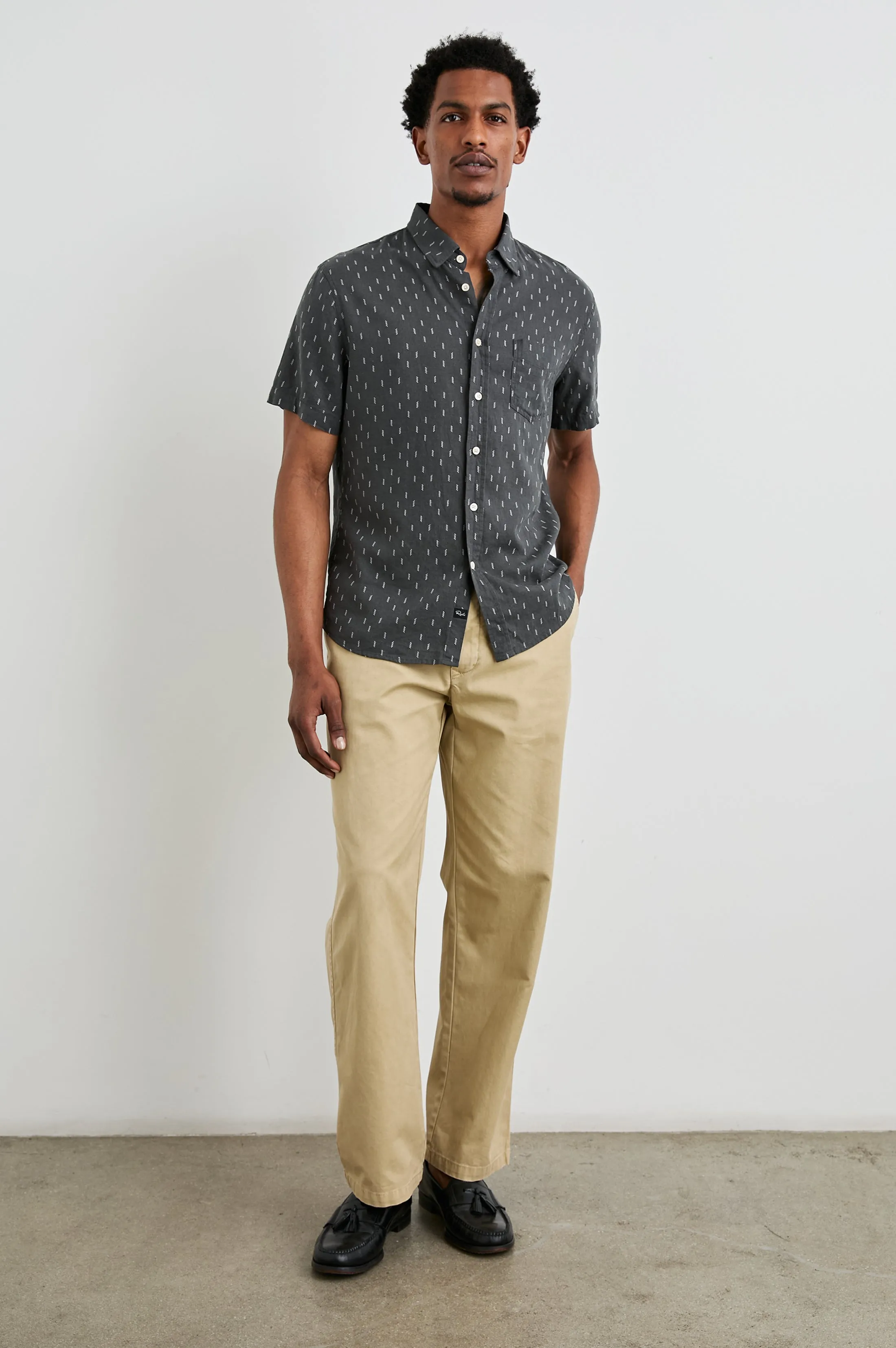 CARSON SHIRT - LOUIS LEAF BLACK sold by Rails product image thumbnail 3