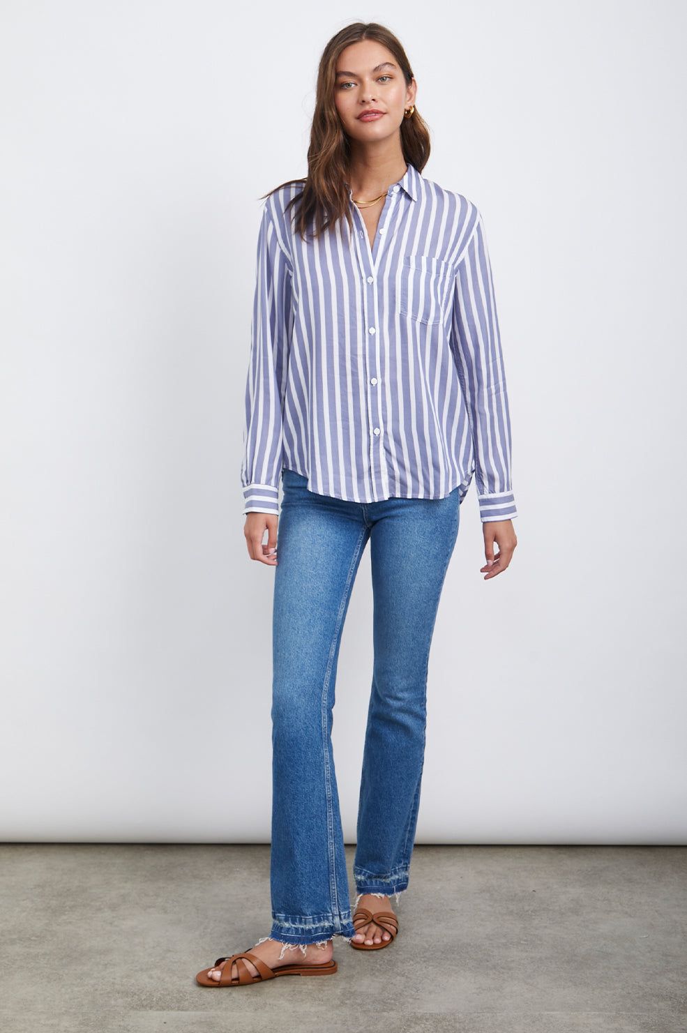 PALOMA SHIRT - TURIN STRIPE sold by Rails product image thumbnail 3