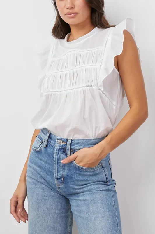 FILOMENA TOP - BRIGHT WHITE sold by Rails