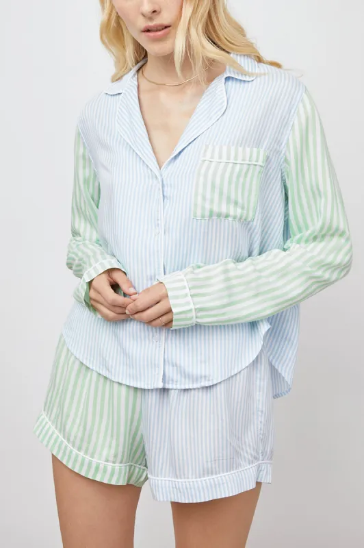 KELLEN PAJAMA SET - MIXED LAGOON STRIPE sold by Rails