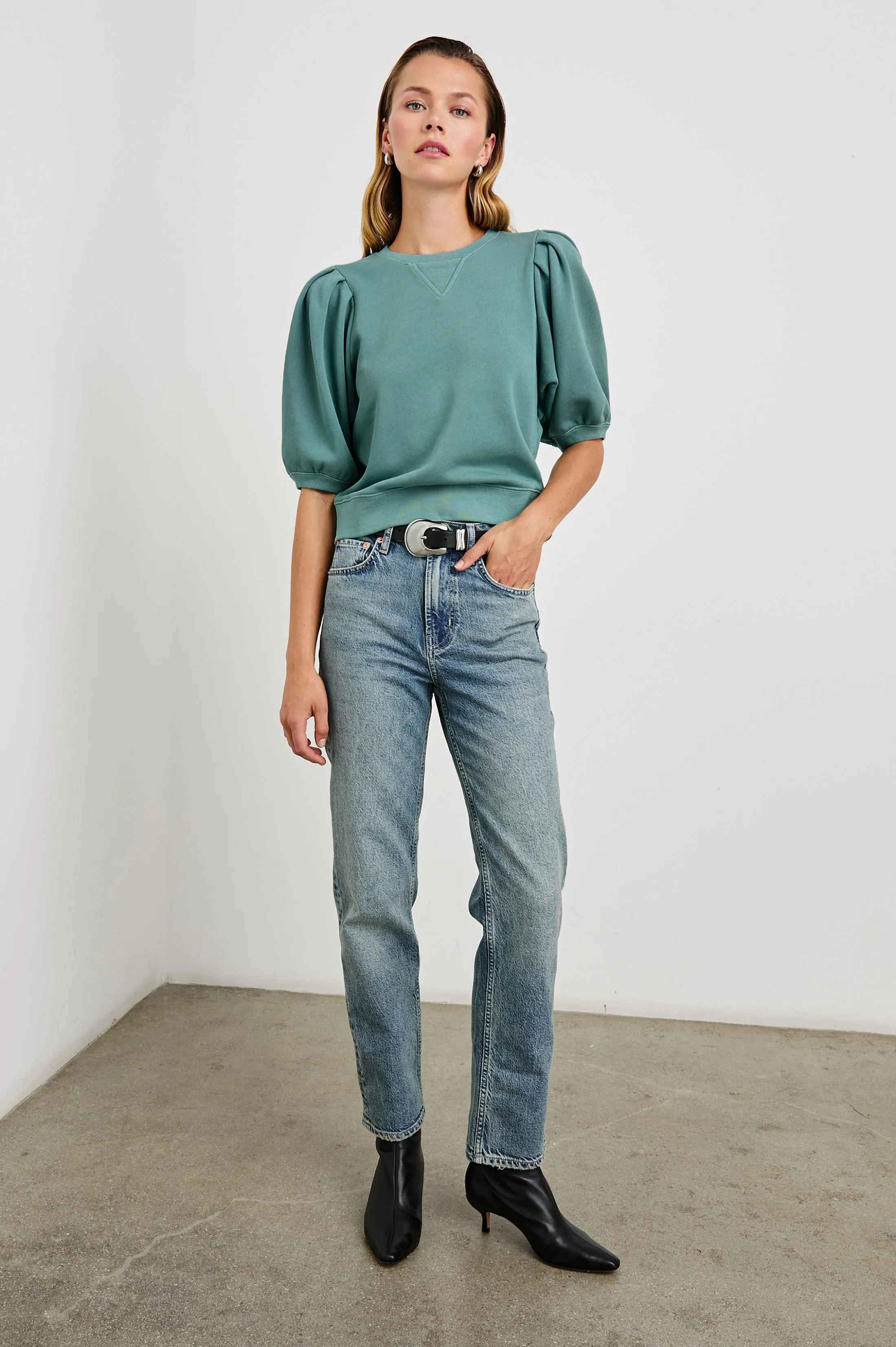 CAMY SWEATSHIRT - STONE BLUE sold by Rails product image thumbnail 3