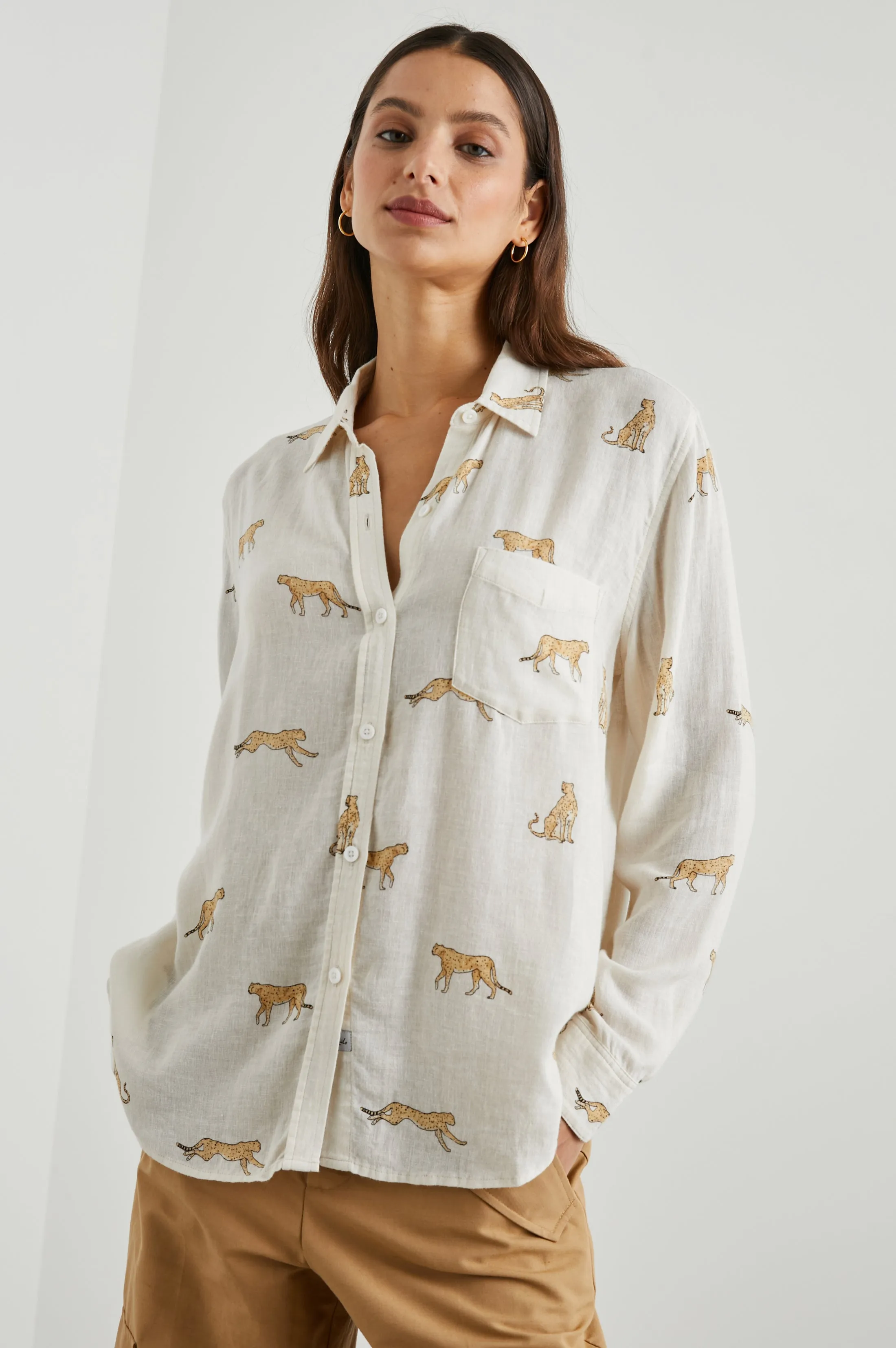 CHARLI SHIRT - NATURAL LEOPARD sold by Rails product image thumbnail 4