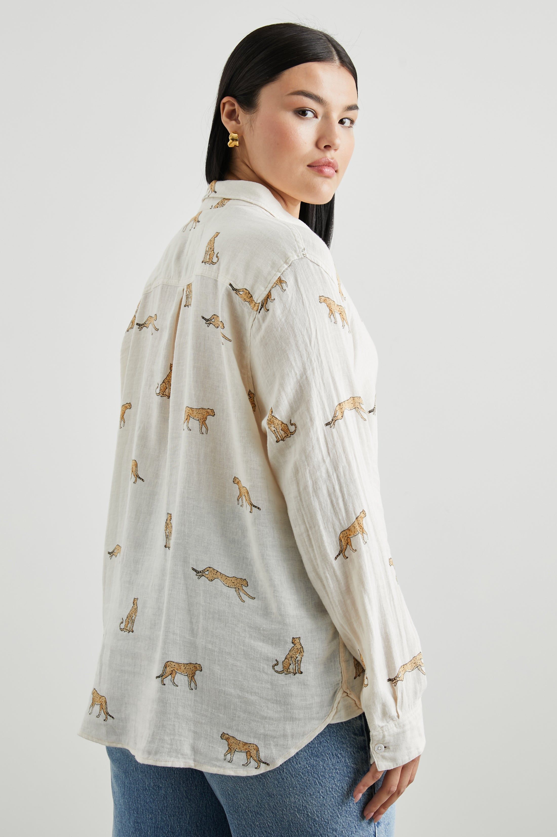 CHARLI SHIRT - NATURAL LEOPARD sold by Rails product image thumbnail 10