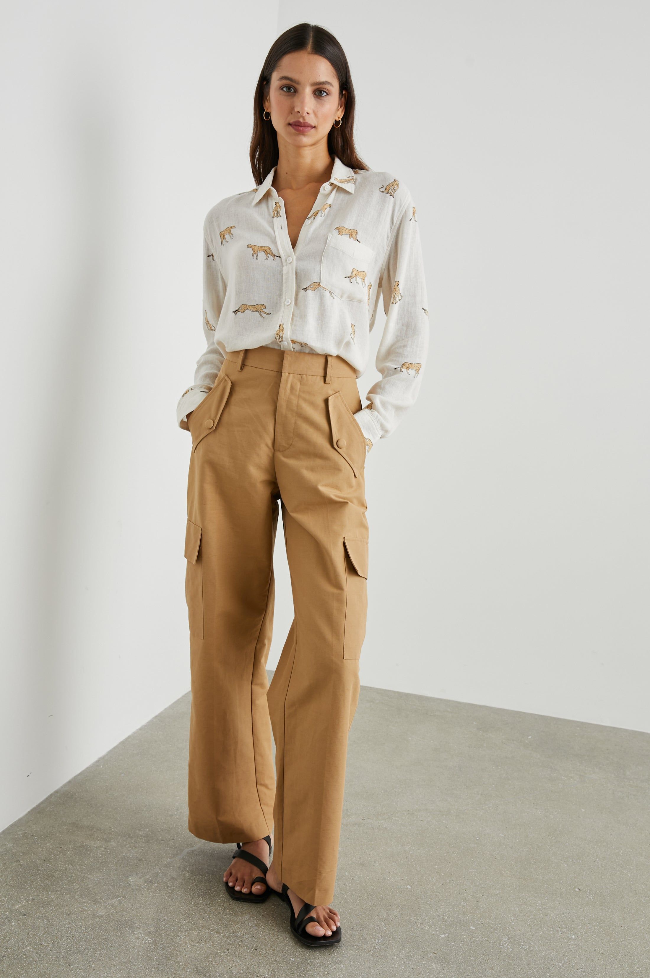 CHARLI SHIRT - NATURAL LEOPARD sold by Rails product image thumbnail 4