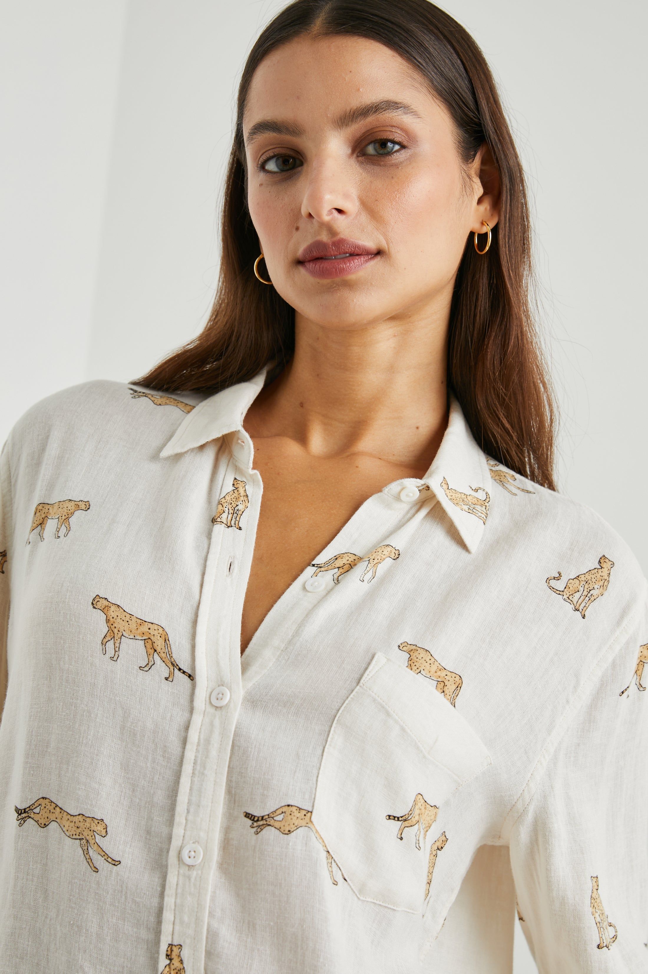 CHARLI SHIRT - NATURAL LEOPARD sold by Rails product image thumbnail 3