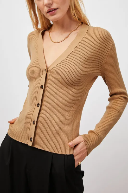 BEAU CARDIGAN - CAMEL sold by Rails