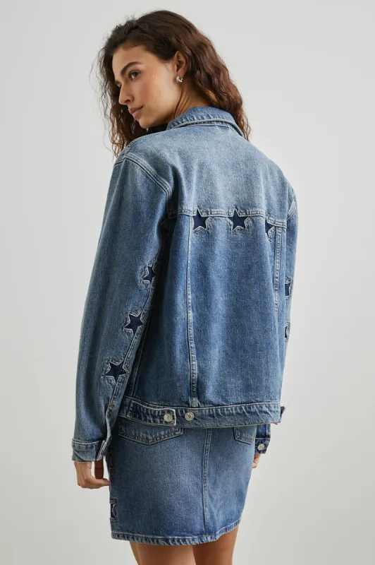 GROVE BOYFRIEND TRUCKER JACKET - STARRY NIGHT sold by Rails