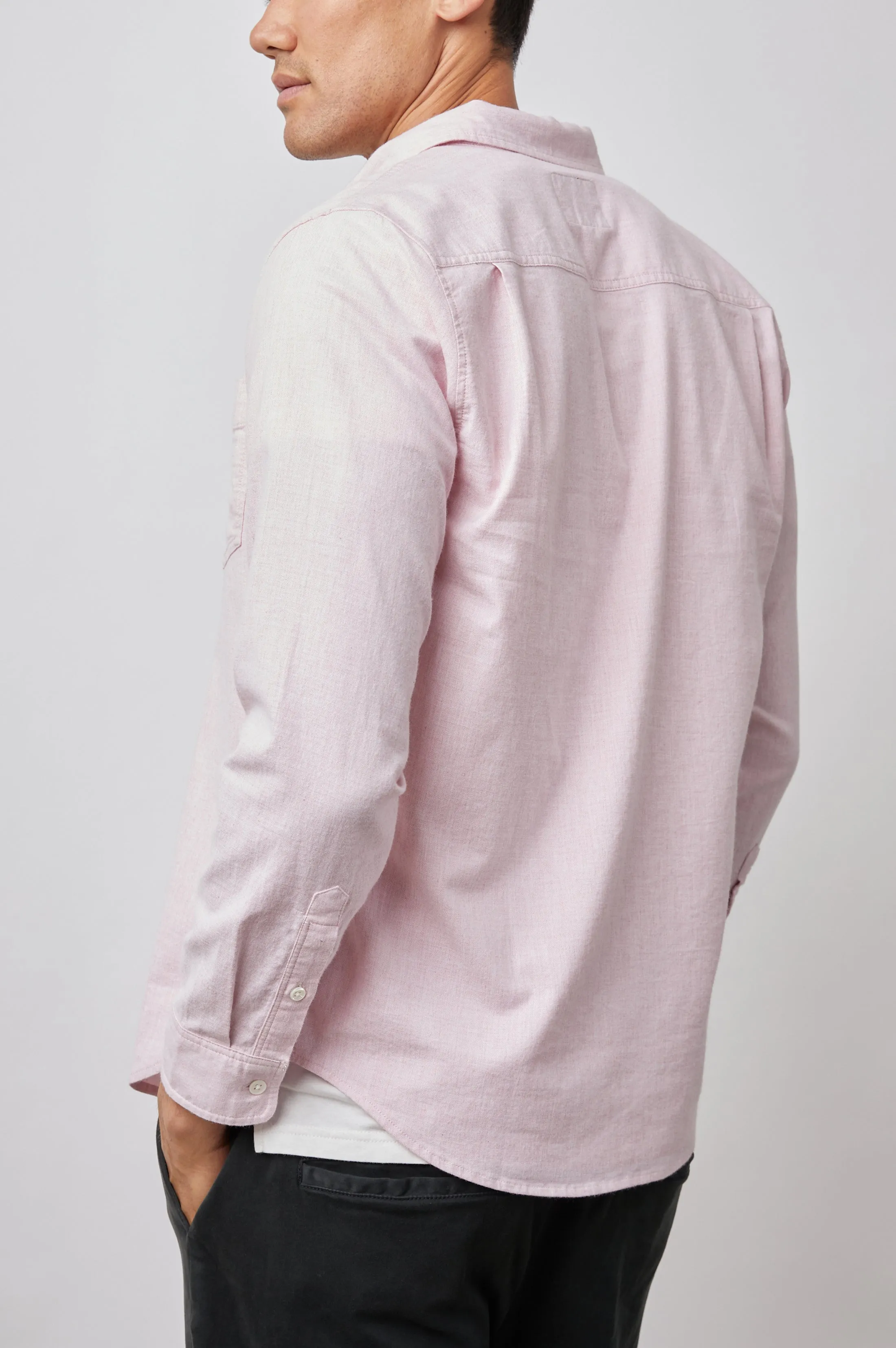 REID SHIRT - CORAL HEATHER OXFORD sold by Rails product image thumbnail 4