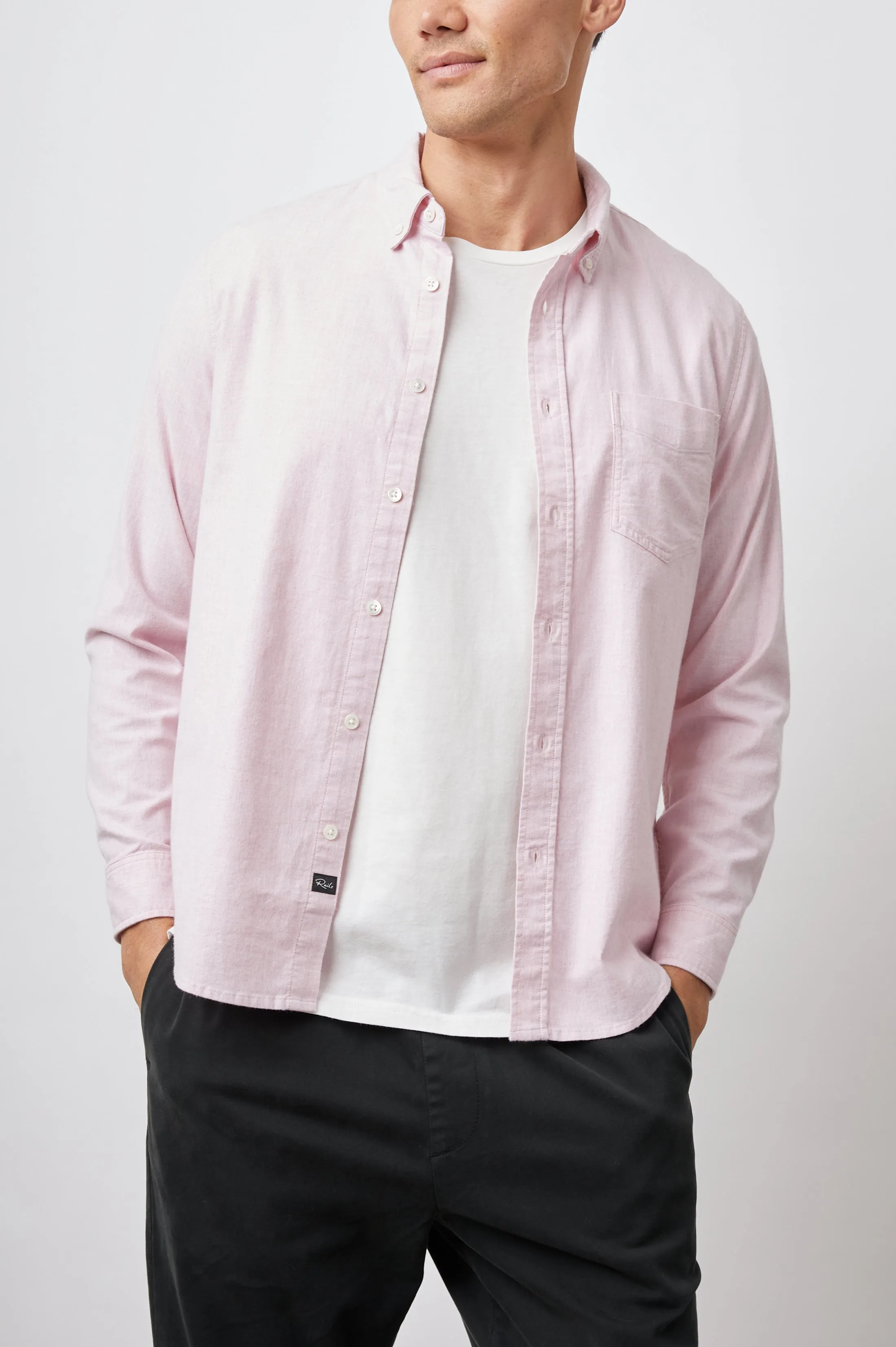 REID SHIRT - CORAL HEATHER OXFORD sold by Rails product image thumbnail 3
