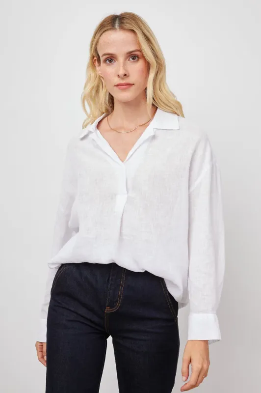 JOCELYN SHIRT - WHITE sold by Rails