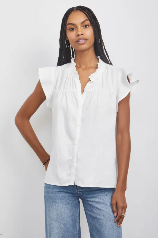 RUTHIE TOP - WHITE sold by Rails