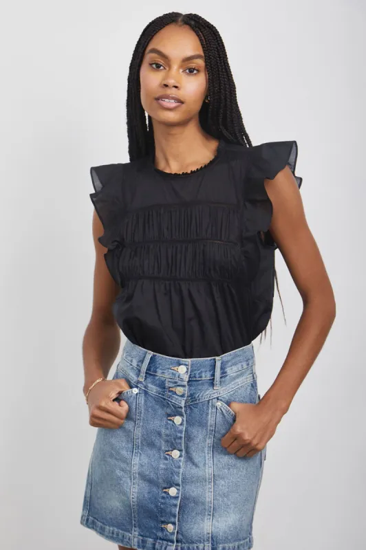FILOMENA TOP - TRUE BLACK sold by Rails