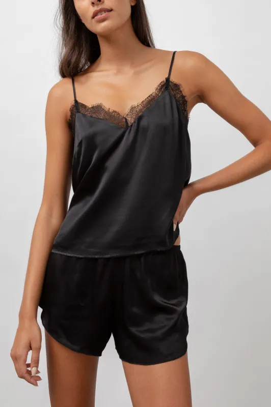 VITA PAJAMA SET - SATIN ONYX sold by Rails