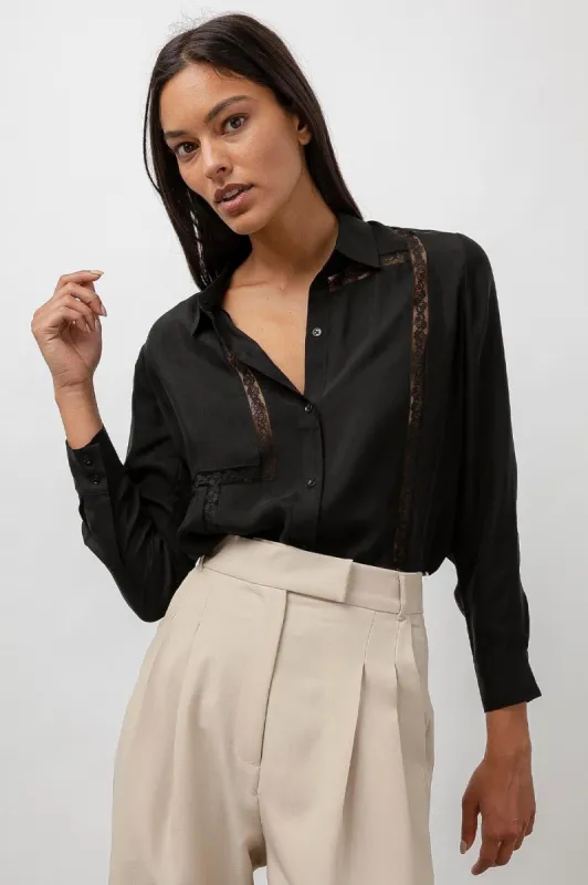 MONA SHIRT - BLACK sold by Rails