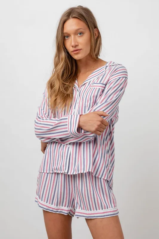 KELLEN PAJAMA SET - CANDY MULTI STRIPE sold by Rails