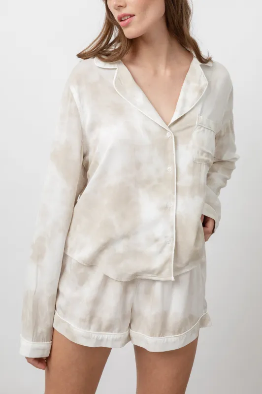 KELLEN PAJAMA SET - IVORY TIE DYE sold by Rails