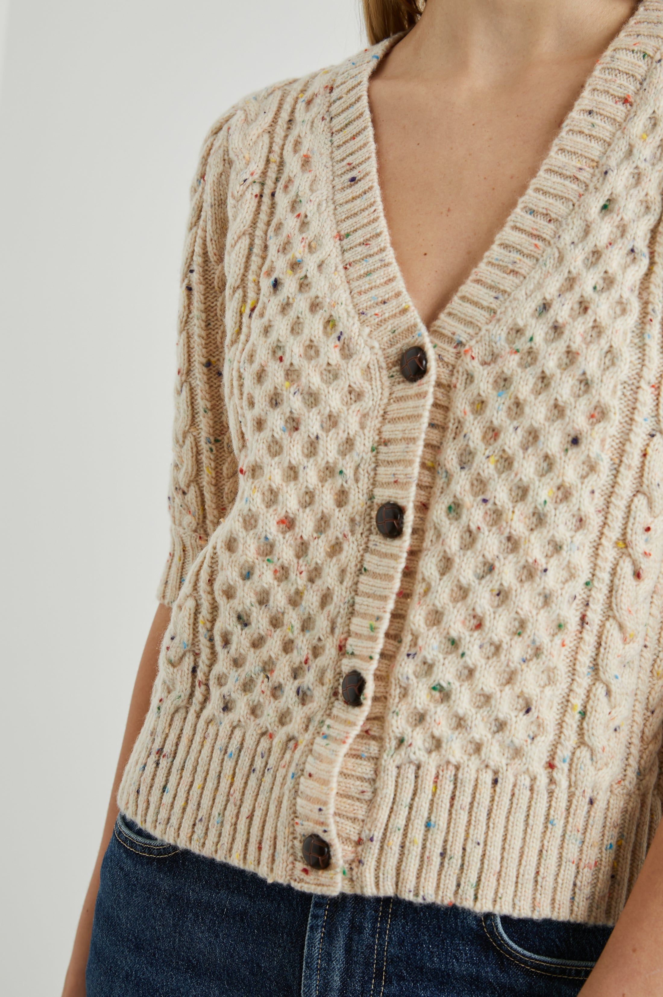 ISLA CARDIGAN - CREAM CONFETTI sold by Rails product image thumbnail 3