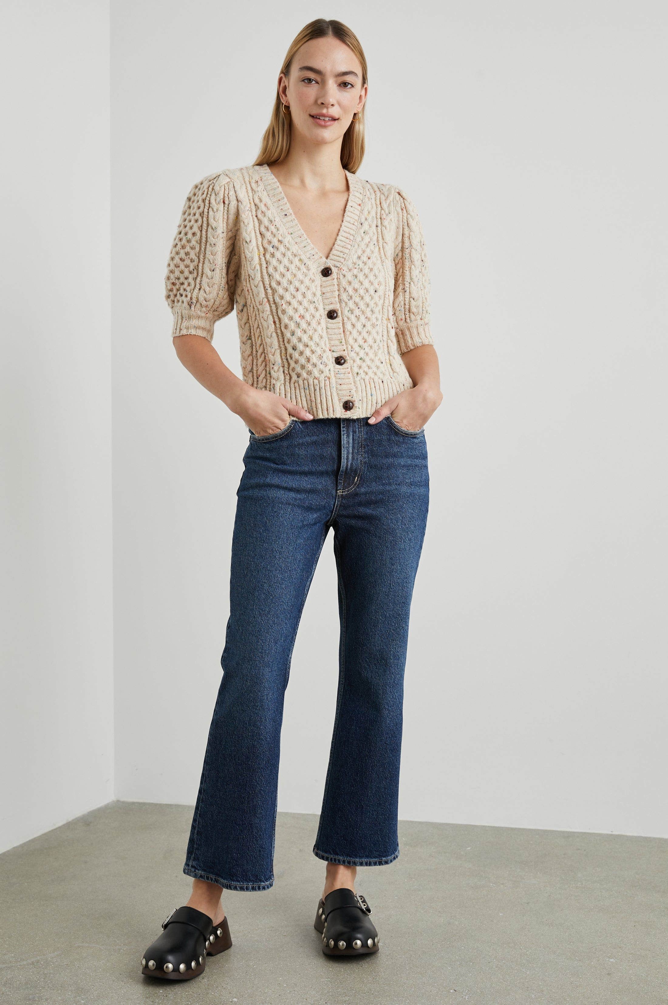 ISLA CARDIGAN - CREAM CONFETTI sold by Rails product image thumbnail 4