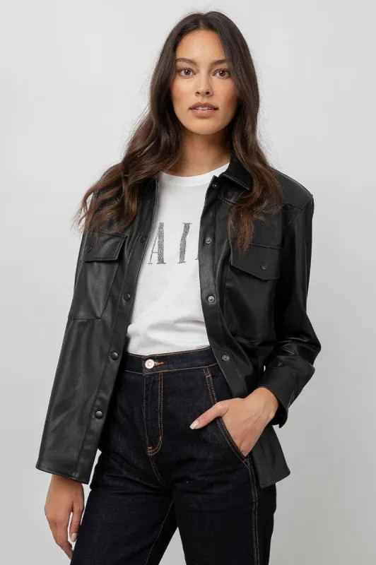 AUGUST SHIRT JACKET - BLACK made by Rails